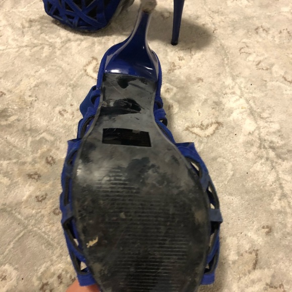 Steve Madden Suede Cobalt Heels - Picture 3 of 6